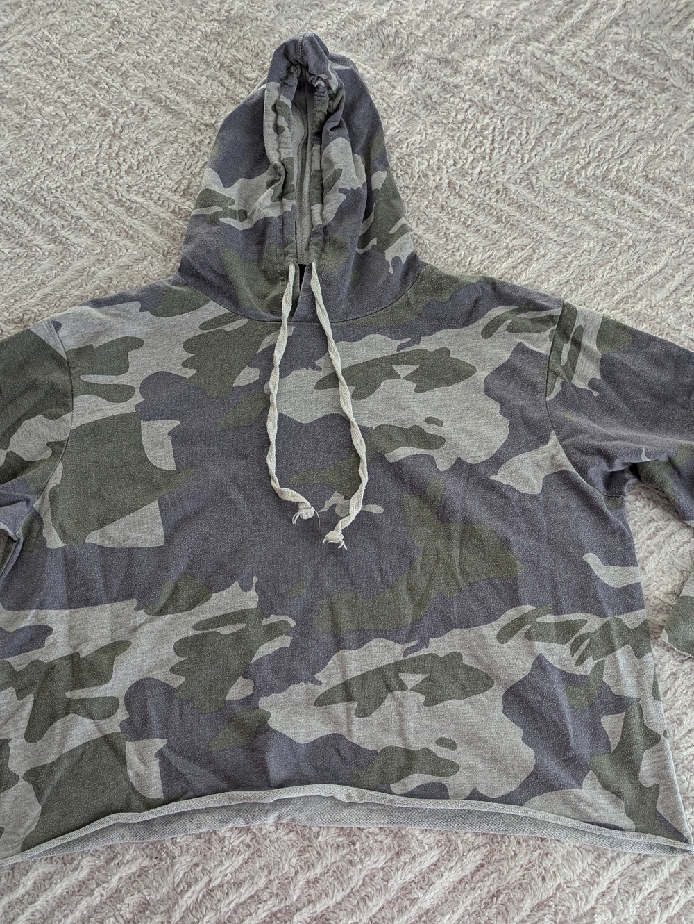 Stitch + Stardom Cropped Camo Hoodie
